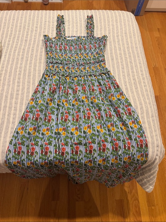 Hill House Dresses & Skirts - Hill House The Azalea Maxi Nap Dress Floral Stripe Size L